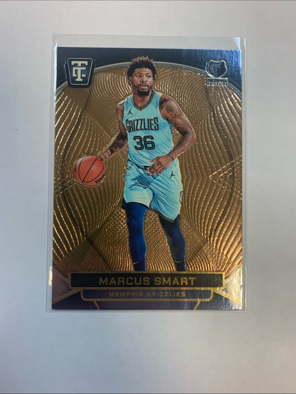 Panini Marcus Smart Teal Jersey with Gold Foil 101/299